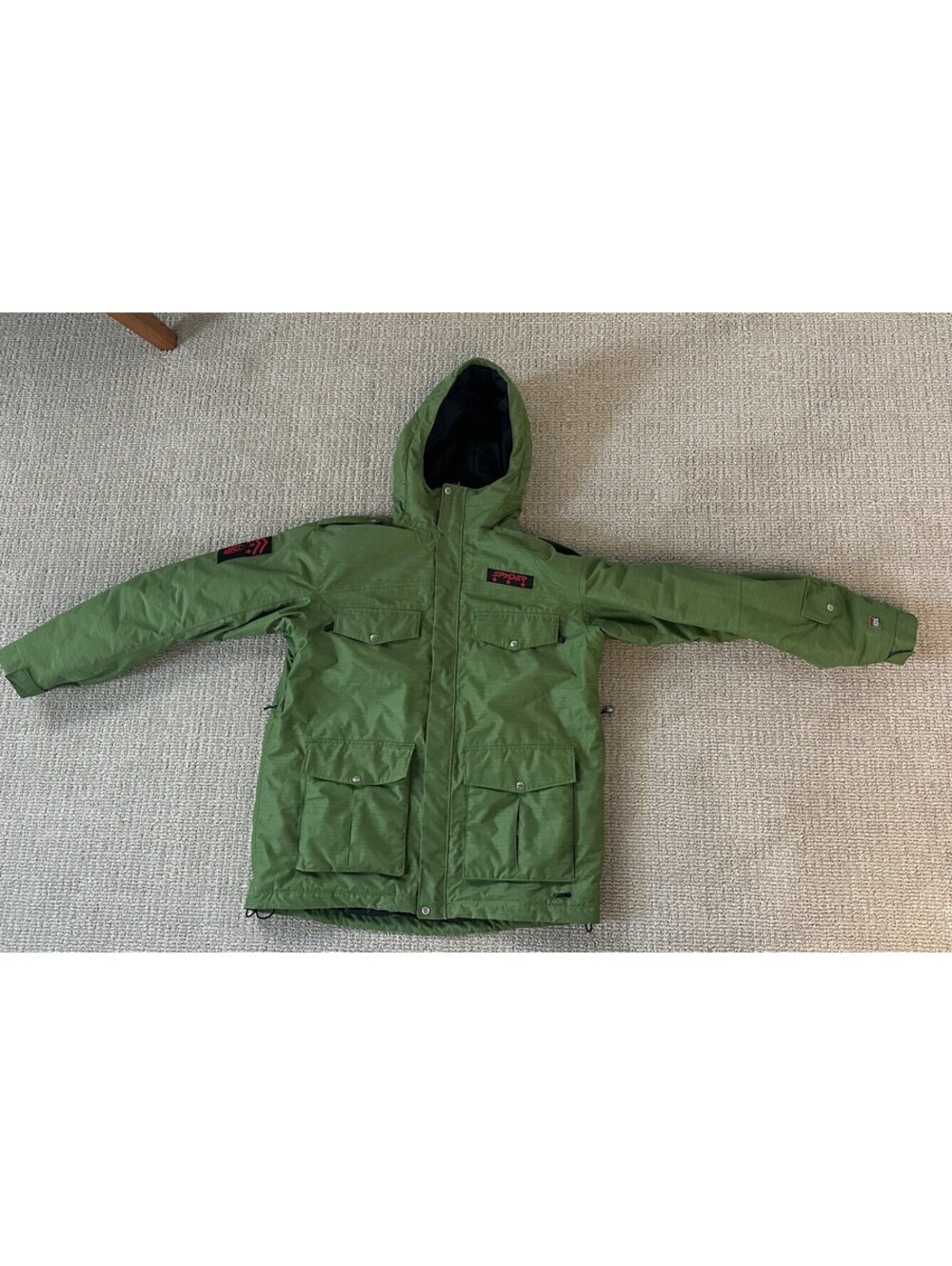 Spyder ski snowboard jacket XL thinsulate heavy duty Military Style C.R. Johnson